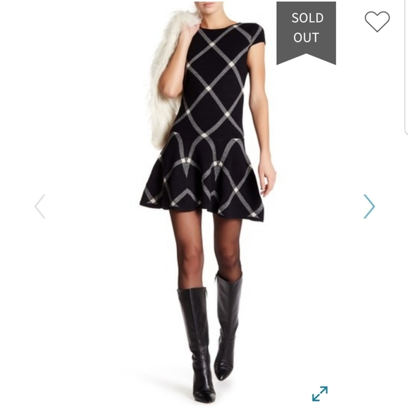 Alice + Olivia 'Selma' Check Flounce Hem Dress - Picture 3 of 4